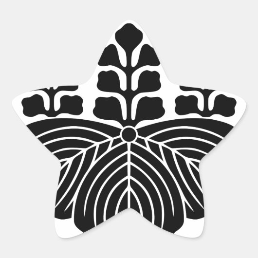 japanisches Emblem Stern-Aufkleber (Vorderseite)