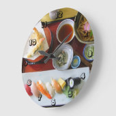 Japanisches Essen Große Wanduhr (Winkel)