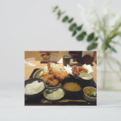 Japanisches Essen - Katsudon Poscard Postkarte (Stehend Vorderseite)