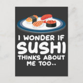 Japanisches Essen kawaii Feinschmecker Geschenk fü Postkarte (Vorderseite)