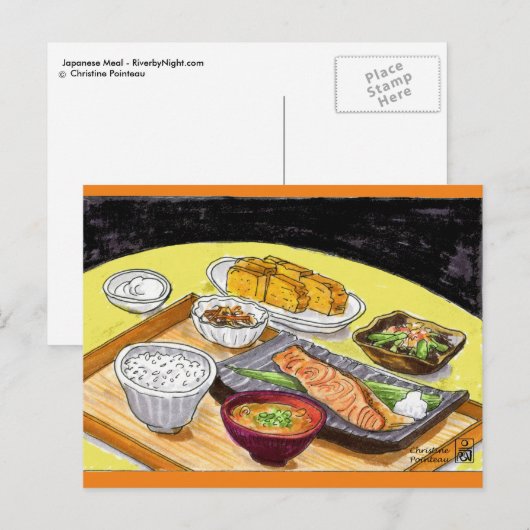 Japanisches Essen Postkarte (Vorne/Hinten)