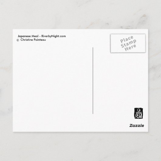 Japanisches Essen Postkarte (Rückseite)
