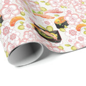 Japanisches Essen: Sushi Muster 2 Geschenkpapier (Rolleneckpunkt)