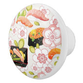 Japanisches Essen: Sushi-Muster 2 Keramikknauf (Rechts)