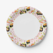 Japanisches Essen: Sushi-Muster 2 Pappteller (Vorderseite)