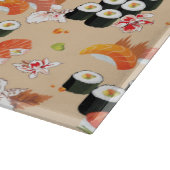 Japanisches Essen: Sushi-Muster 3 Schneidebrett (Ecke)