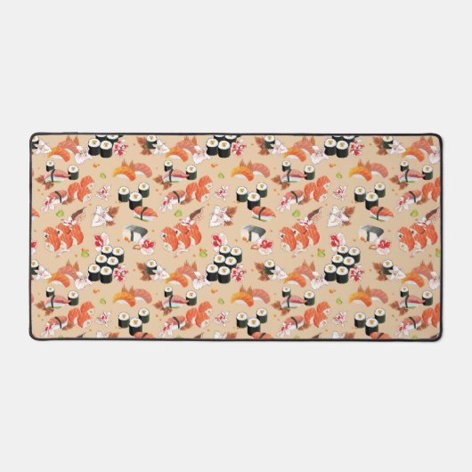 Japanisches Essen: Sushi Muster 3 Schreibtischunterlage (Vorderseite)