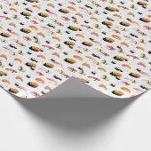 Japanisches Essen: Sushi Muster Geschenkpapier (Ecke)