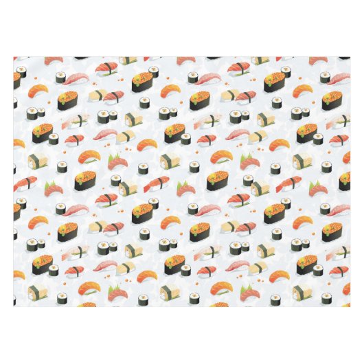 Japanisches Essen:Sushi-Muster Tischdecke (Vorderseite (Horizontal))