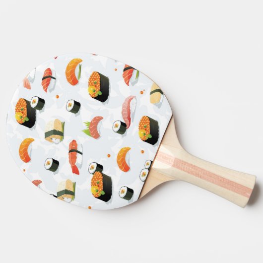 Japanisches Essen:Sushi-Muster Tischtennis Schläger (Seitenansicht)
