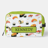 Japanisches Essen: Sushi Muster Waschbeutel (Rückseite)