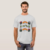 Japanisches Essen Sushi Nigiri Maki Roll Rolls T - T-Shirt (Vorne ganz)