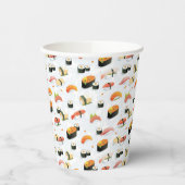 Japanisches Essen: Sushi Pattern Pappbecher (Links)