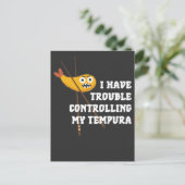 Japanisches Essen Tempura Chopsticks Fried Shrimps Postkarte (Stehend Vorderseite)