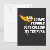 Japanisches Essen Tempura Chopsticks Fried Shrimps Postkarte (Vorne/Hinten)