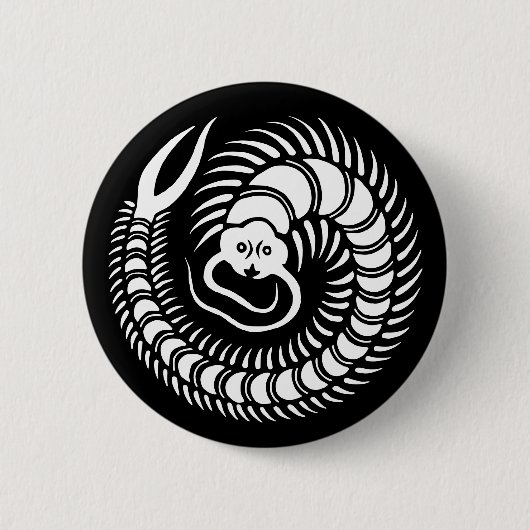Japanisches Familienwappen-Centipede Button (Vorderseite)