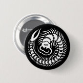Japanisches Familienwappen-Centipede Button (Vorne & Hinten)