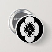 Japanisches Familienwappen (KAMON) der Hotta Button (Vorne & Hinten)