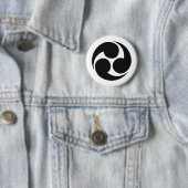 Japanisches Familienwappen KAMON Symbol Button (Beispiel)