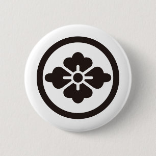 Japanisches Familienwappen KAMON Symbol Button