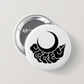 Japanisches Familienwappen KAMON Symbol Button (Vorne & Hinten)