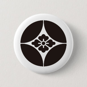 Japanisches Familienwappen KAMON Symbol Button