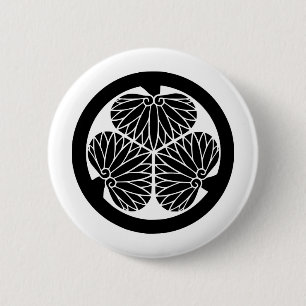 Japanisches Familienwappen KAMON Symbol Button