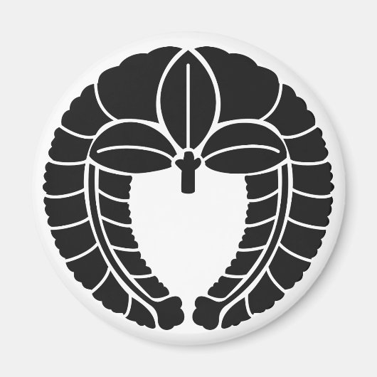 Japanisches Familienwappen (KAMON) Symbol Magnet (Vorne)