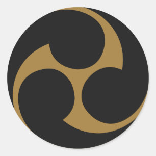 Japanisches Familienwappen KAMON Symbol Runder Aufkleber