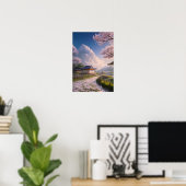 Japanisches Fischerdorf am Ufer Poster (Heimbüro)