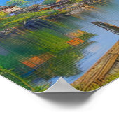 Japanisches Fischerdorf Poster (Ecke)