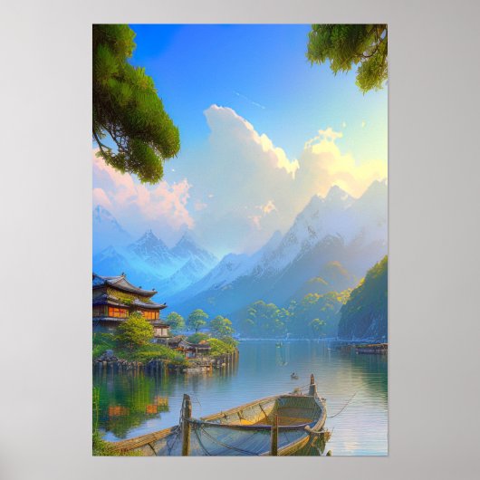 Japanisches Fischerdorf Poster (Vorne)