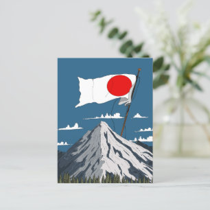 Japanisches Flag Travel Poster Feiertagspostkarte