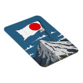Japanisches Flag Travel Poster Magnet (Rechte Seite)