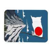 Japanisches Flag Travel Poster Magnet (Horizontal)