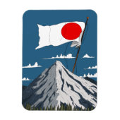 Japanisches Flag Travel Poster Magnet (Vertikal)