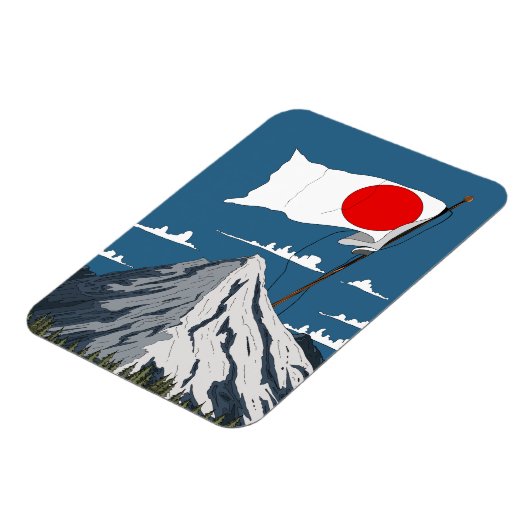 Japanisches Flag Travel Poster Magnet (Linke Seite)