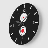 japanisches Flaggenemblem Große Wanduhr (Winkel)