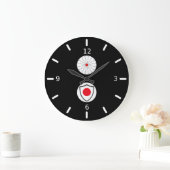 japanisches Flaggenemblem Große Wanduhr (Zuhause)
