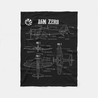 Japanisches Flugzeug Zero Fighter aus dem Zweiten Fleecedecke