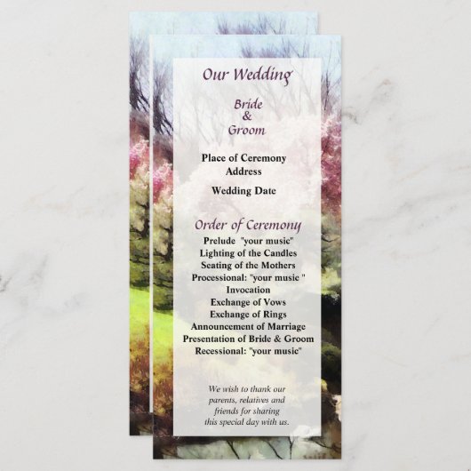 Japanisches Frühjahrsprogramm Programm (Vorne/Hinten)