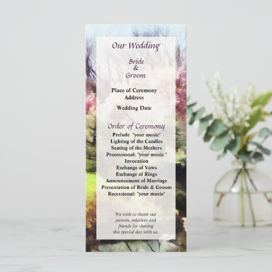 Japanisches Frühjahrsprogramm Programm (Stehend Vorderseite)