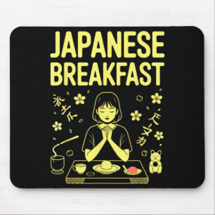 Japanisches Frühstück Zen Morgen Miso Reis Tee Gra Mousepad