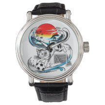 Japanisches Fußball-Katzengeschenk für Anime- und