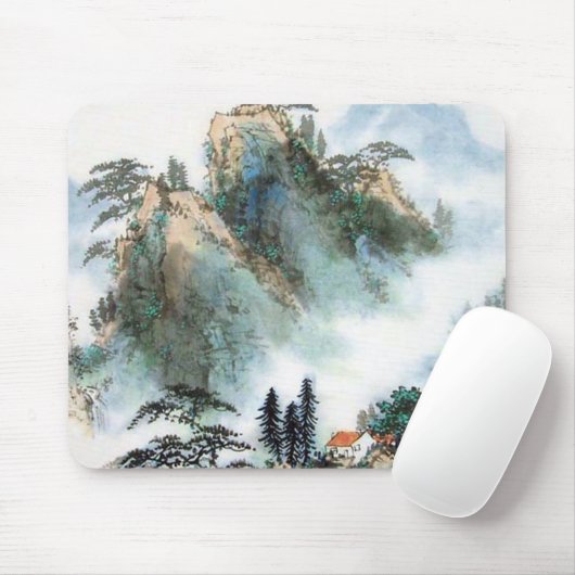 Japanisches GebirgsAquarell Mousepad (Mit Mouse)