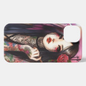 Japanisches Geisha Girl mit Tattoos iPhone Case iPhone Hülle (Rückseite (Horizontal))