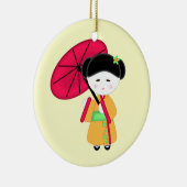 Japanisches Geisha-Mädchen Keramik Ornament (Rechts)