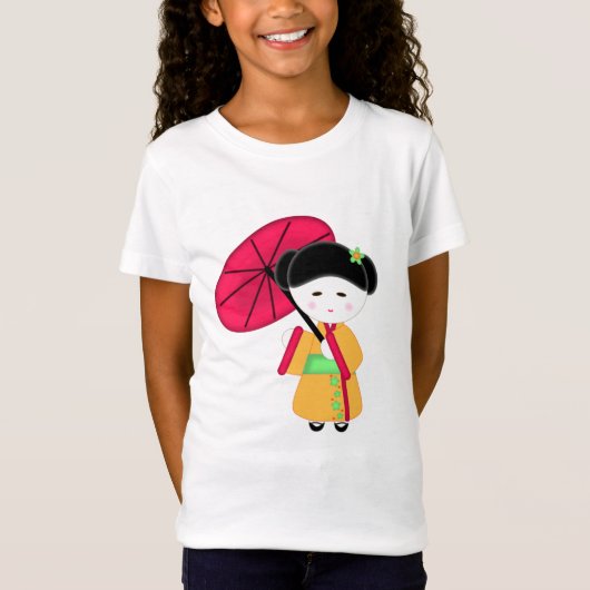 Japanisches Geisha-Mädchen T-Shirt (Vorderseite)