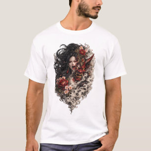 Japanisches Geisha-Tattoo-T-Shirt   Traditionelles T-Shirt