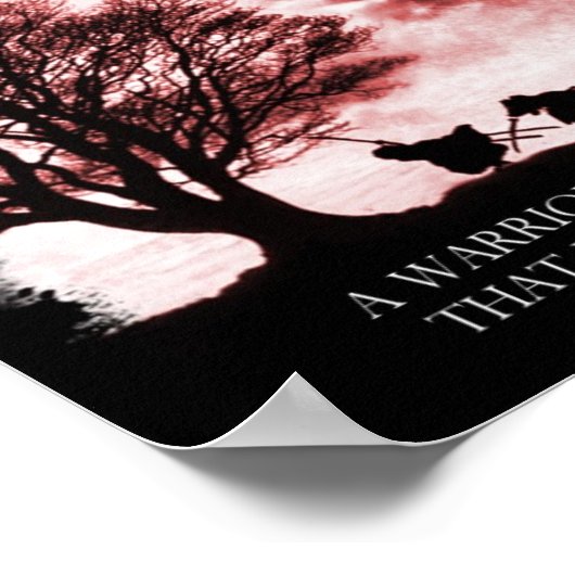 Japanisches Geistposter (rot) Poster (Ecke)